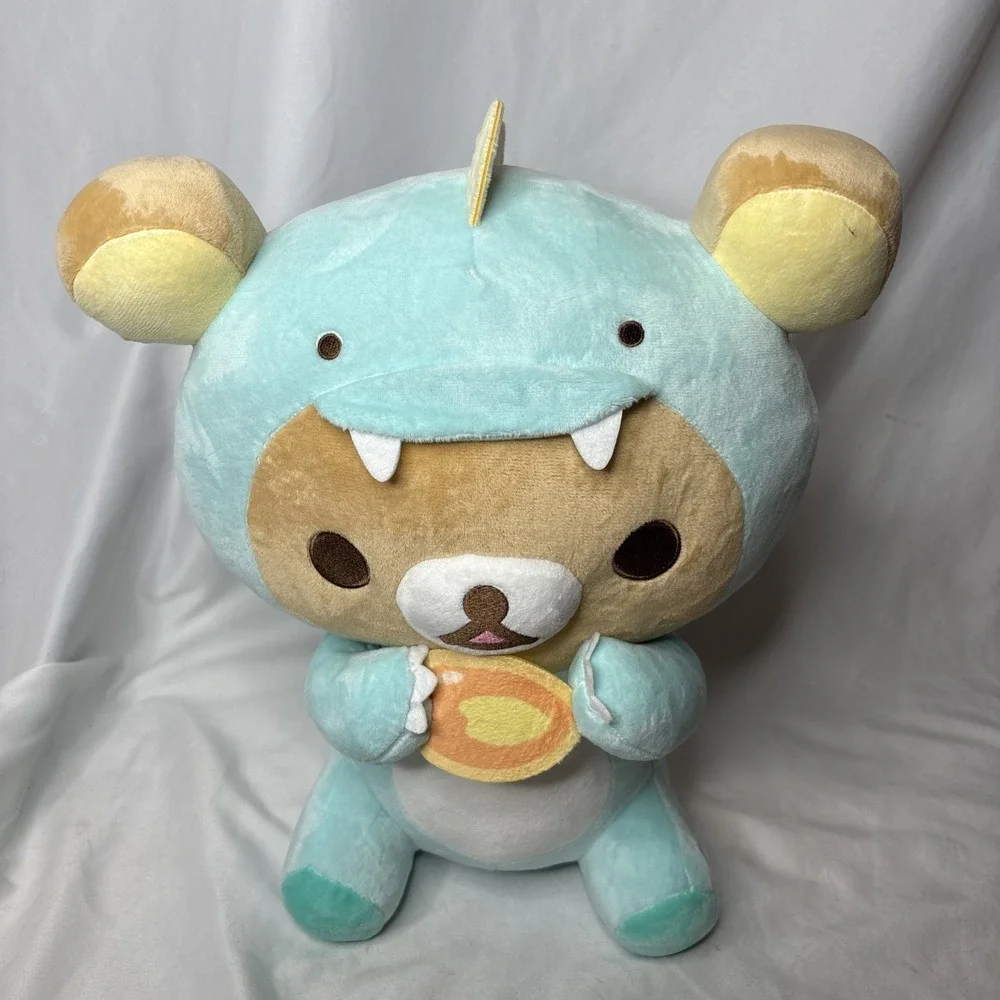 Rilakkuma San-X Blue Dino Eating Cookie 16